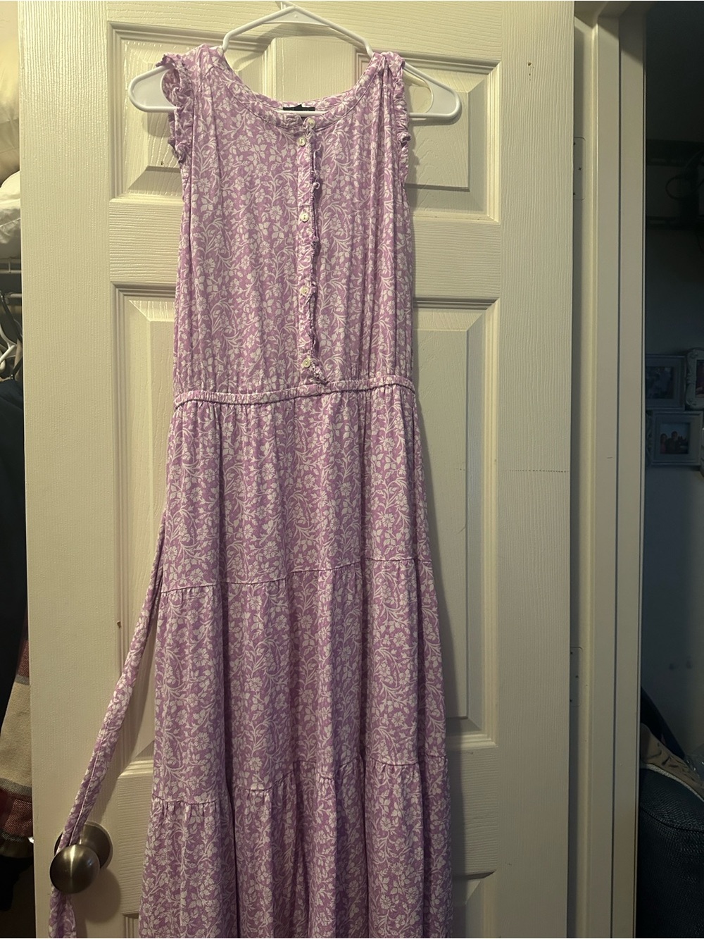 Talbots Lavender and Cream Floral Dress